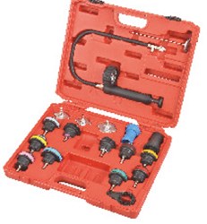 ערכה לבדיקת לחץ במערכת קירור כולל משאבה ומתאמים